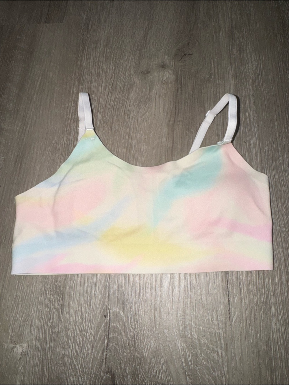 art class Pastel Tie-Dye Bralette in Pink, Blue, Yellow, Mint